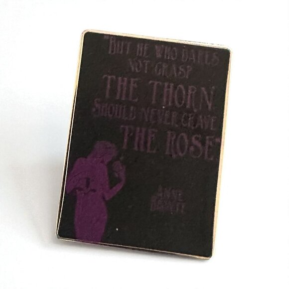 THORN AND ROSE Anne Bronte Enamel Pin NEW NWOT - Picture 1 of 5